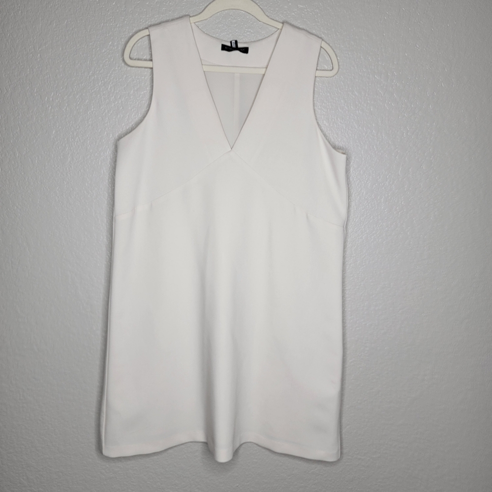 Banana Republic Factory Womens Lined  White Sheath Sleeveless Dress Size 14